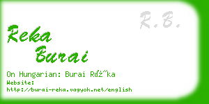 reka burai business card